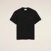 Ami De Coeur T-Shirt Aus Schwarzer Bio-Baumwolle