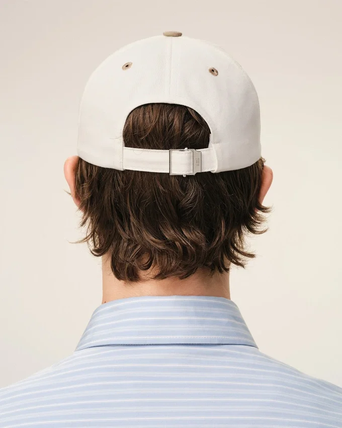 Beige and White Bicolor Cotton Ami Paris Cap Beige and White Bicolor Cotton Ami Paris Cap