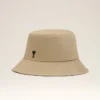 Beige Cotton Ami De Coeur Bucket Hat