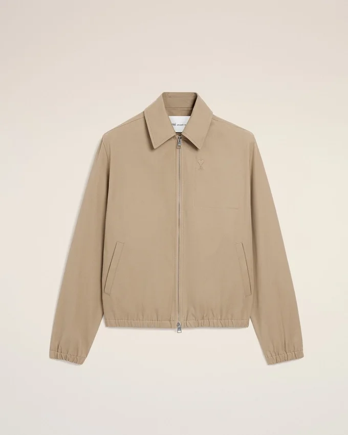 Beige Cotton Ami De CœUr Zipped Jacket Beige Cotton Ami De CœUr Zipped Jacket