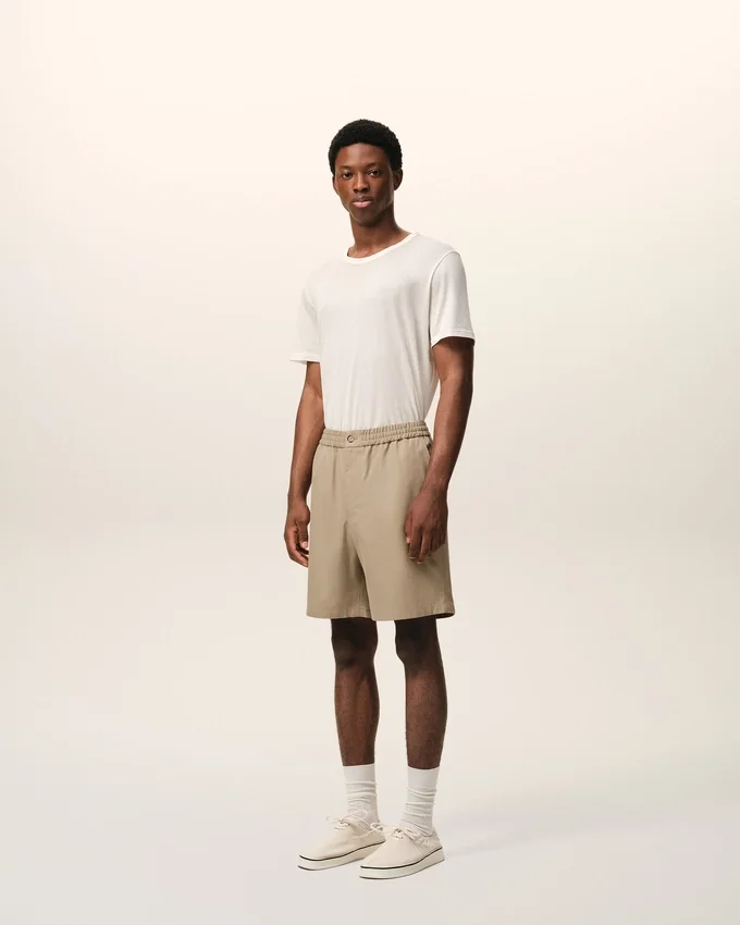 Beige Cotton Elasticated Waist Ami De Coeur Shorts Beige Cotton Elasticated Waist Ami De Coeur Shorts