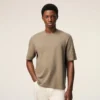 Beige Cotton Embossed Ami De Coeur T-Shirt