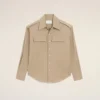Beige Cotton Saharienne Shirt Beige Cotton Saharienne Shirt