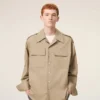Beige Cotton Saharienne Shirt Beige Cotton Saharienne Shirt