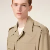 Beige Cotton Saharienne Shirt Beige Cotton Saharienne Shirt