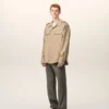 Beige Cotton Saharienne Shirt Beige Cotton Saharienne Shirt