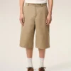 Beige Cotton Worker Bermuda Shorts Beige Cotton Worker Bermuda Shorts
