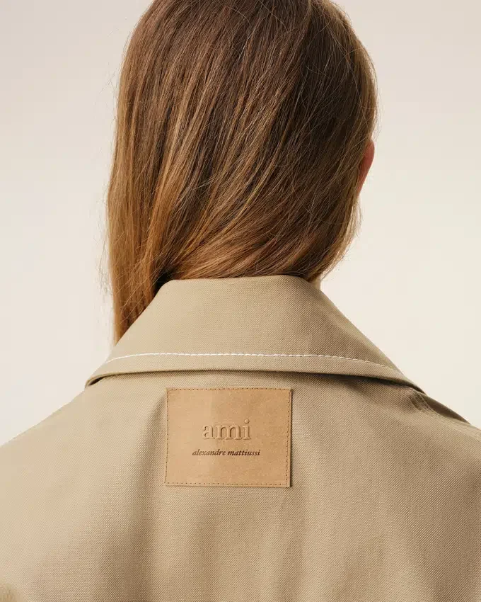 Beige Cotton Worker Buttoned Jacket Beige Cotton Worker Buttoned Jacket