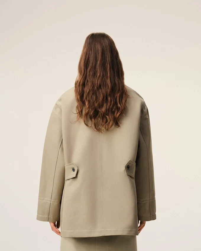 Beige Cotton Worker Jacket Beige Cotton Worker Jacket