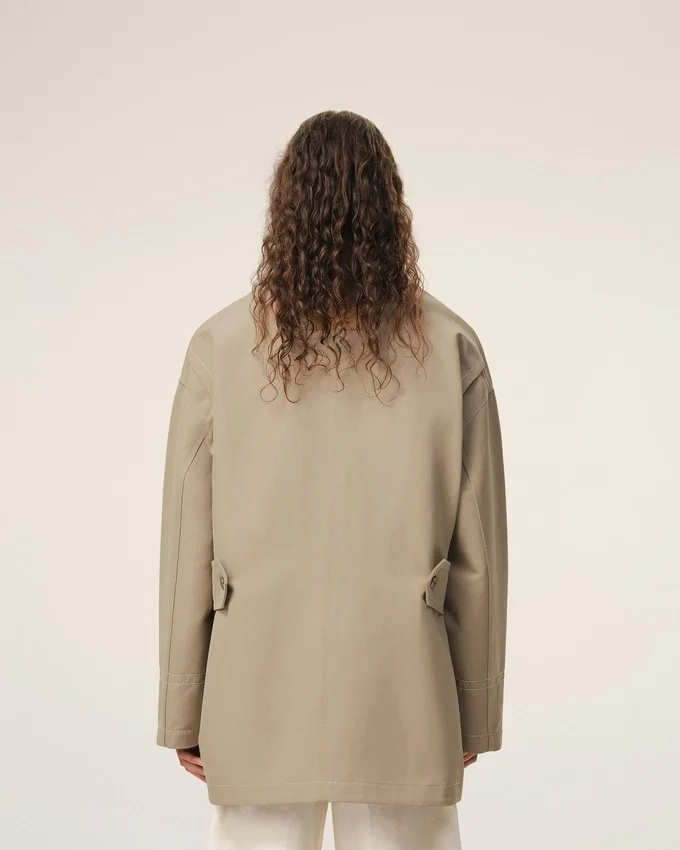 Beige Cotton Worker Jacket Beige Cotton Worker Jacket