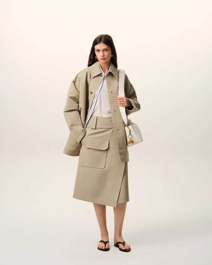 Beige Cotton Worker Jacket Beige Cotton Worker Jacket