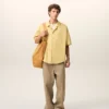 Beige Cotton Worker Trousers