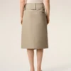 Beige Cotton Wrap Skirt