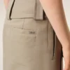 Beige Cotton Wrap Skirt