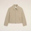 Beige Cotton Zipped Jacket Beige Cotton Zipped Jacket