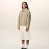 Beige Cotton Zipped Jacket Beige Cotton Zipped Jacket