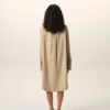 Beige New Wool Ami De Coeur Wide Shirt Dress Beige New Wool Ami De Coeur Wide Shirt Dress
