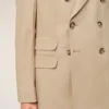 Beige New Wool Double Breasted Straight Jacket Beige New Wool Double Breasted Straight Jacket
