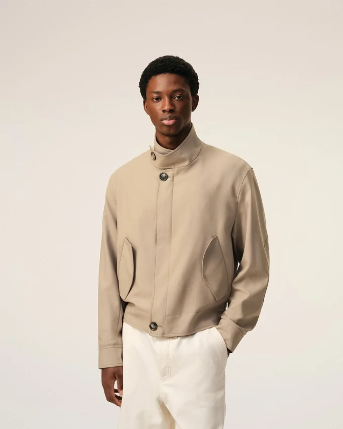 Beige New Wool Harrington Jacket Beige New Wool Harrington Jacket