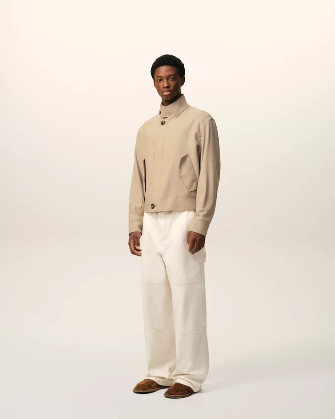 Beige New Wool Harrington Jacket Beige New Wool Harrington Jacket