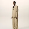 Beige New Wool Single Breasted Boxy Jacket Beige New Wool Single Breasted Boxy Jacket