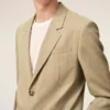 Beige New Wool Single Breasted Straight Jacket
