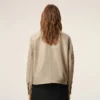 Beige Nylon Ami De Coeur Stud Buttoned Jacket Beige Nylon Ami De Coeur Stud Buttoned Jacket