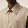 Beige Nylon Ami De Coeur Stud Buttoned Jacket Beige Nylon Ami De Coeur Stud Buttoned Jacket