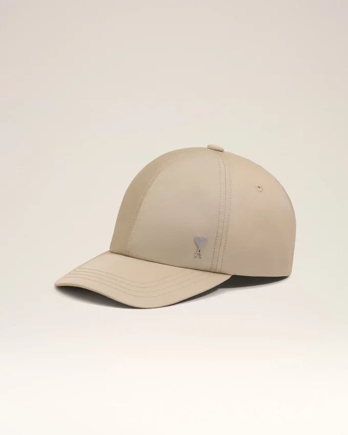 Beige Nylon Ami De Coeur Stud Cap Beige Nylon Ami De Coeur Stud Cap