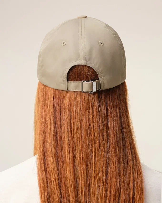 Beige Nylon Ami De Coeur Stud Cap Beige Nylon Ami De Coeur Stud Cap