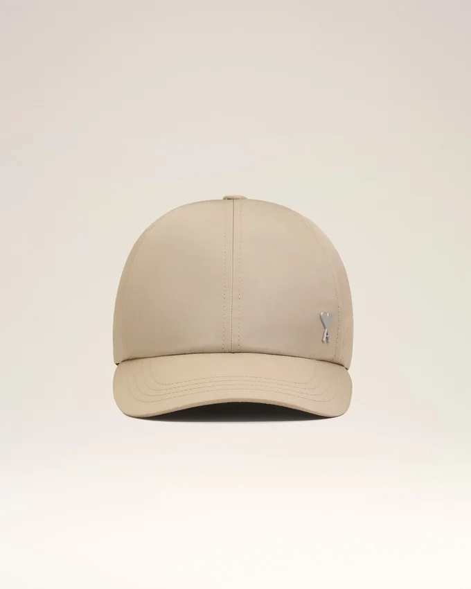 Beige Nylon Ami De Coeur Stud Cap Beige Nylon Ami De Coeur Stud Cap