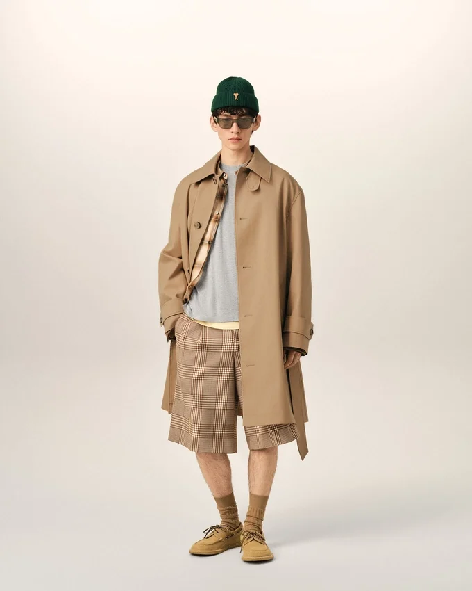 Beige Water-Repellent Cotton Twill Belted Mac Beige Water-Repellent Cotton Twill Belted Mac