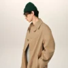 Beige Water-Repellent Cotton Twill Belted Mac Beige Water-Repellent Cotton Twill Belted Mac