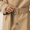 Beige Water-Repellent Cotton Twill Belted Mac Beige Water-Repellent Cotton Twill Belted Mac