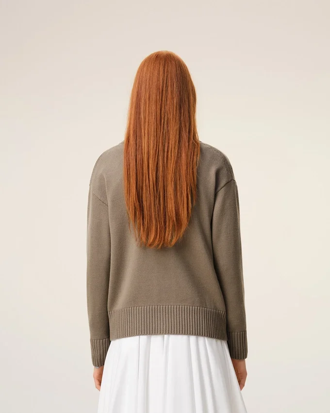 Beige Wool Ami De Coeur Cardigan Beige Wool Ami De Coeur Cardigan