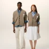 Beige Wool Ami De Coeur Cardigan Beige Wool Ami De Coeur Cardigan