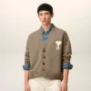 Beige Wool Ami De Coeur Cardigan Beige Wool Ami De Coeur Cardigan