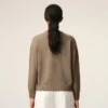 Beige Wool and Cotton Crewneck Ami De Coeur Sweater Beige Wool and Cotton Crewneck Ami De Coeur Sweater