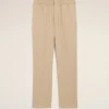 Beige Wool Elasticated Waist Trousers Beige Wool Elasticated Waist Trousers
