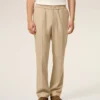 Beige Wool Elasticated Waist Trousers Beige Wool Elasticated Waist Trousers