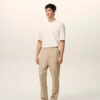 Beige Wool Elasticated Waist Trousers Beige Wool Elasticated Waist Trousers