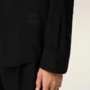 Black Boxy Embroidered Ami Paris Shirt Black Boxy Embroidered Ami Paris Shirt
