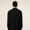 Black Boxy Embroidered Ami Paris Shirt Black Boxy Embroidered Ami Paris Shirt