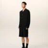 Black Boxy Embroidered Ami Paris Shirt Black Boxy Embroidered Ami Paris Shirt