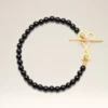 Black Brass Summer Pearls Gold Ami De CœUr Bracelet
