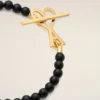 Black Brass Summer Pearls Gold Ami De CœUr Bracelet
