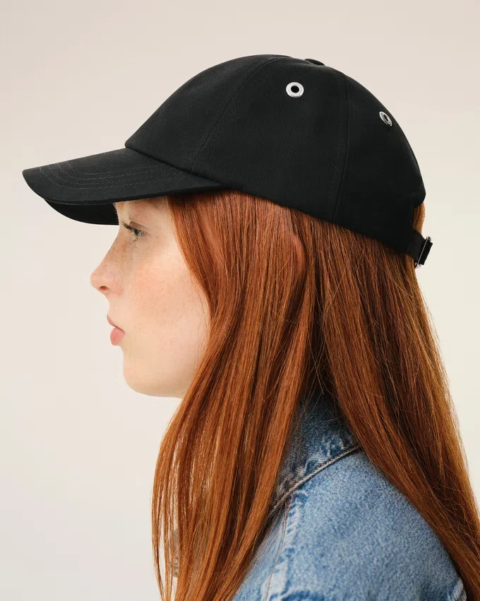 Black Cotton Ami De Coeur Embroidery Cap Black Cotton Ami De Coeur Embroidery Cap