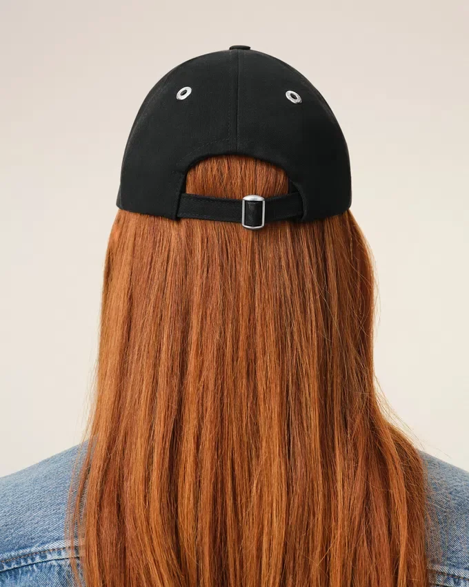 Black Cotton Ami De Coeur Embroidery Cap Black Cotton Ami De Coeur Embroidery Cap