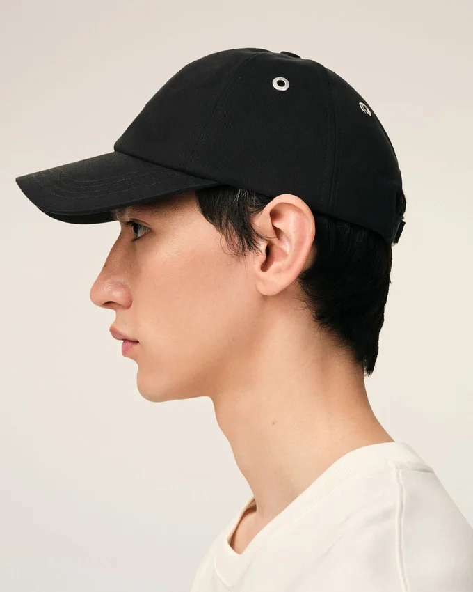 Black Cotton Ami De Coeur Embroidery Cap Black Cotton Ami De Coeur Embroidery Cap
