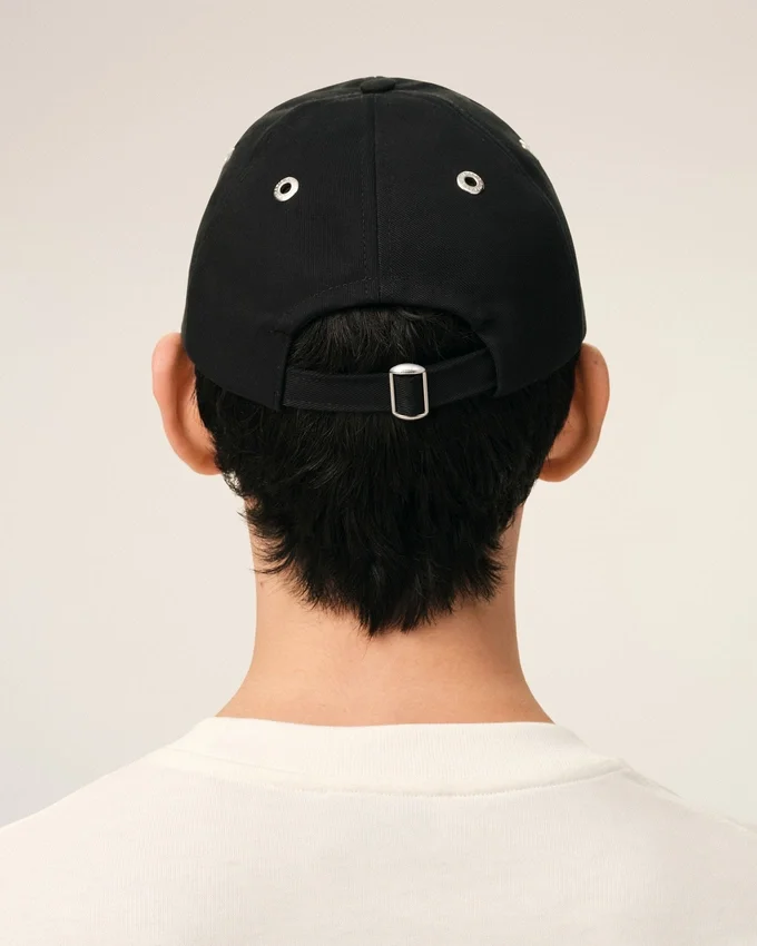 Black Cotton Ami De Coeur Embroidery Cap Black Cotton Ami De Coeur Embroidery Cap